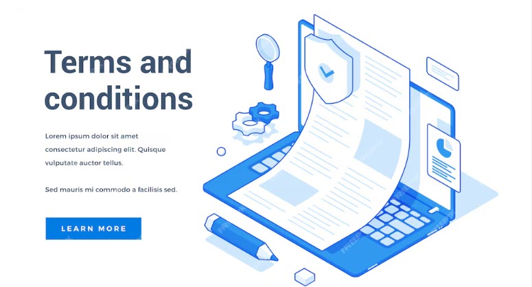 Terms and Conditions Data Security Illustration